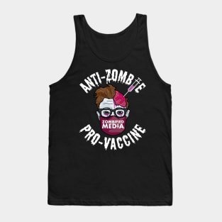 Anti-Zombie, Pro-Vaccine -- White Text Tank Top